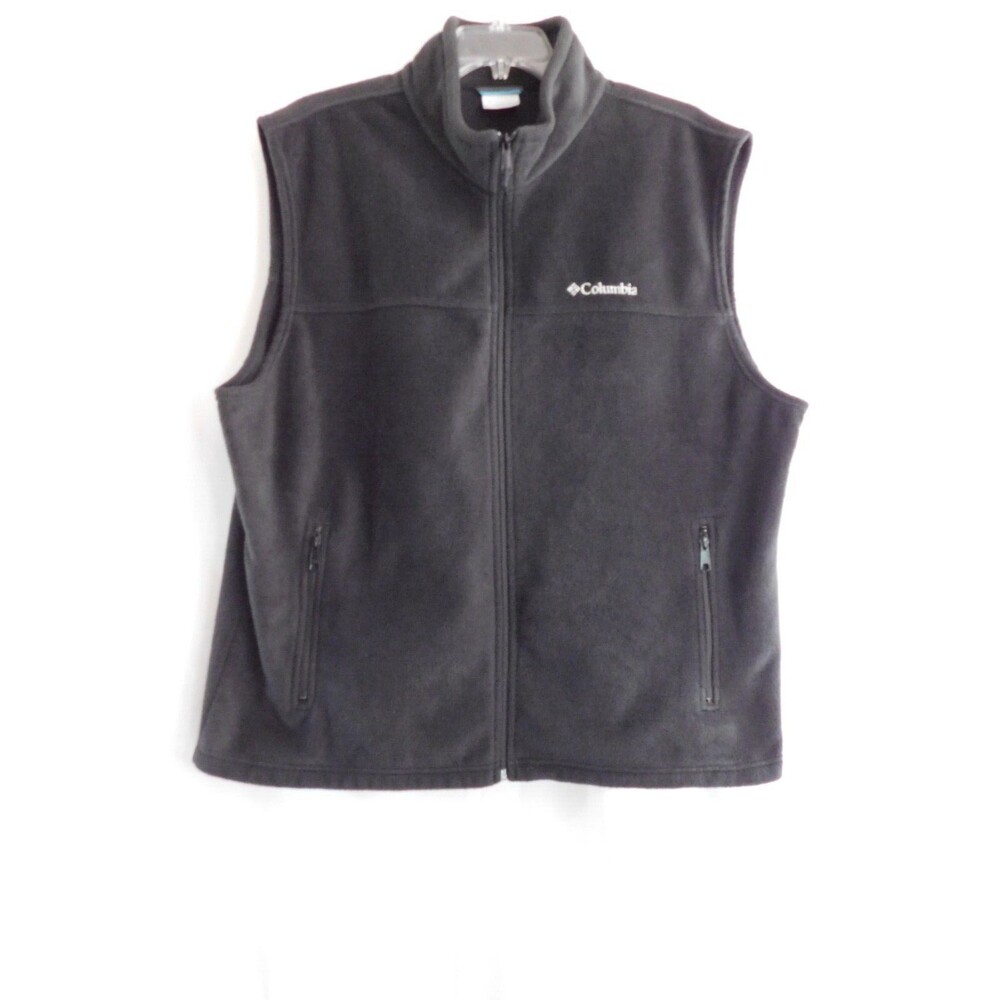 Columbia Vest Men's Sportswear Black Soft Sleeveless Full Zip Vest Size XXL